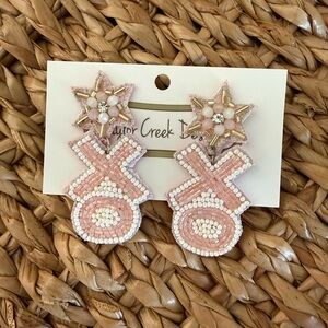 Taylor Creek Earrings XO Beaded Pink
